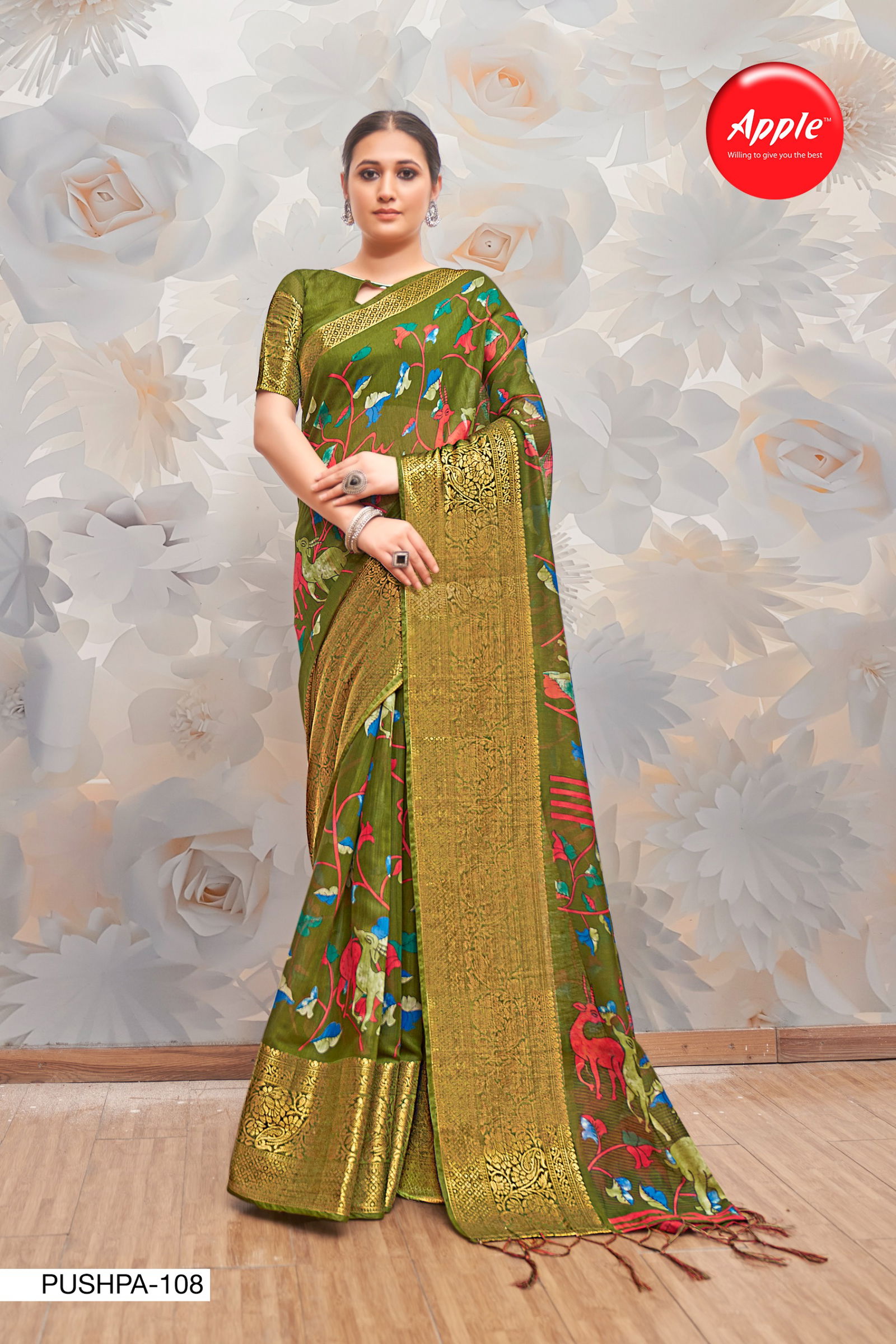 Pushpa Vol 1 By Apple Printed Designer Sarees Wholesale market In Surat